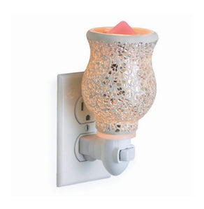 Pluggable White Ceramic Reflective Fragrance Warmer